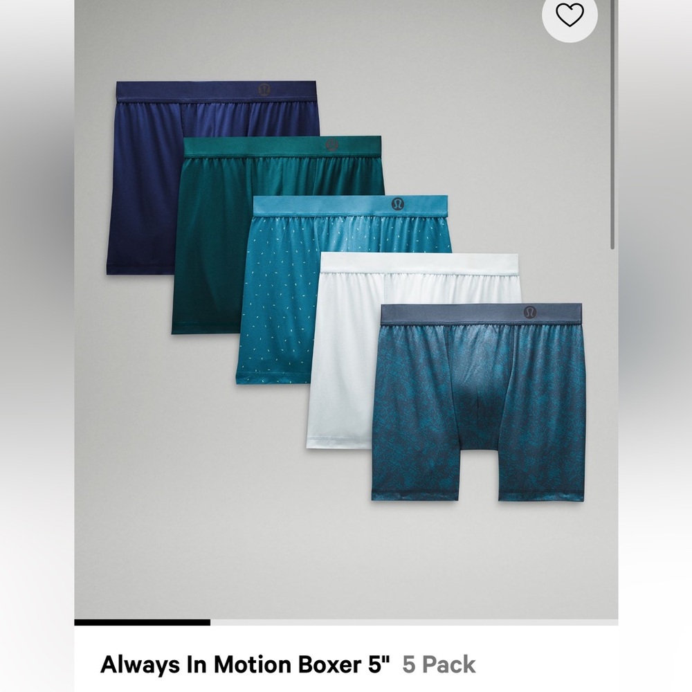 Always in motion boxer 5” 5 pack